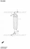 REAR SHOCK ABSORBER (LT A500XPZ) for Suzuki KINGQUAD 500 2024