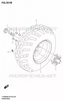 RIGHT HAND REAR WHEEL (LT A500XP) for Suzuki KINGQUAD 500 2024
