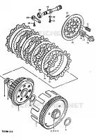 CLUTCH (~F.NO.151092) for Suzuki TS 125 1979