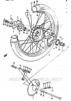 FRONT WHEEL for Suzuki TS 125 1979