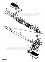 PEDALS ASSEMBLY for Suzuki TS-ER 50 1979