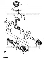 PISTON   CRANKSHAFT for Suzuki TS-ER 50 1979
