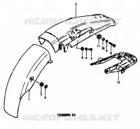 REAR FENDER for Suzuki TS-ER 50 1979