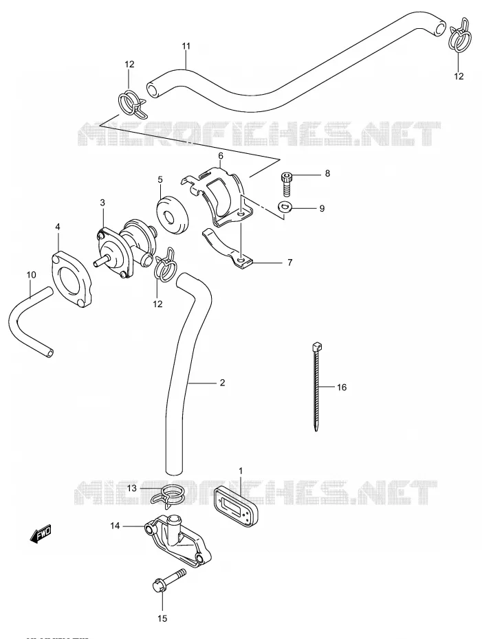 ANTI POLLUTION SYSTEM Suzuki SCOOTER 150 BURGMAN 2003  UH150K3(P19)