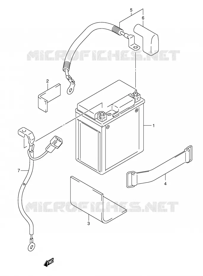 BATTERY Suzuki MOTO 250 INTRUDER 2007  VL250K7(E19)