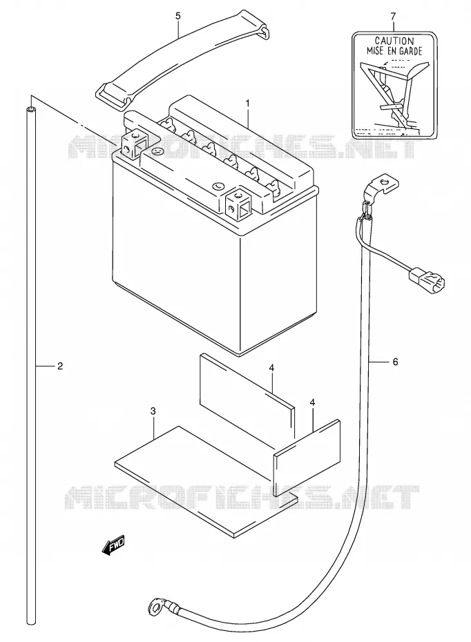 BATTERY Suzuki MOTO 800 VX 1993  VX800UP(E4)