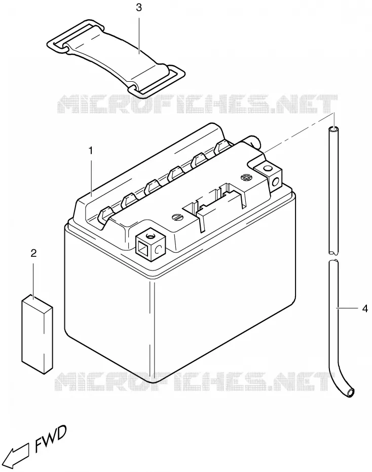 BATTERY Suzuki SCOOTER 50 ESTILETE 2000  UF50Y