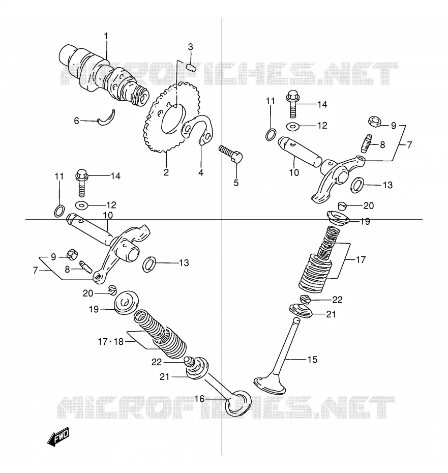 CAM SHAFT - VALVE Suzuki MOTO 125 TU 1999  TU125XTUX(E2)