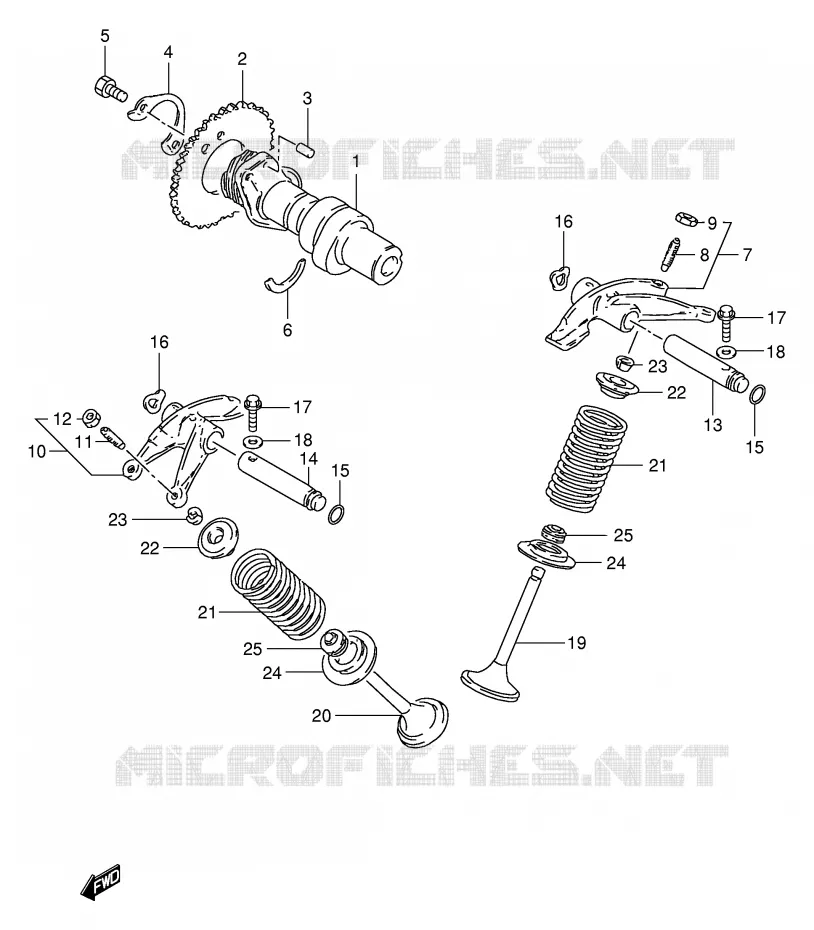 CAM SHAFT - VALVE Suzuki MOTO 250 TU 2000  TU250XY(E2)
