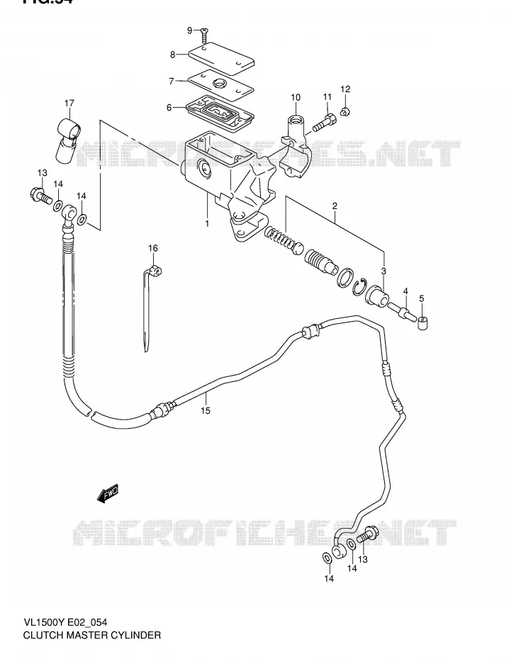 CLUTCH MASTER CYLINDER Suzuki MOTO 1500 INTRUDER 2004  VL1500K4(E2)