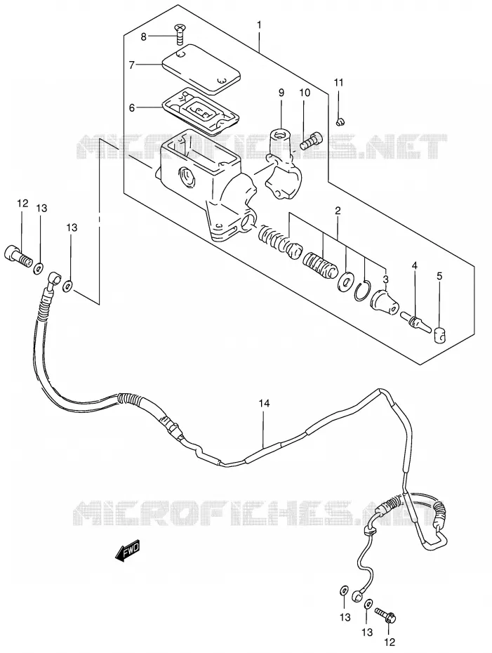 CLUTCH MASTER CYLINDER Suzuki MOTO 800 INTRUDER 2002  VS800GLK2(E3/E28)