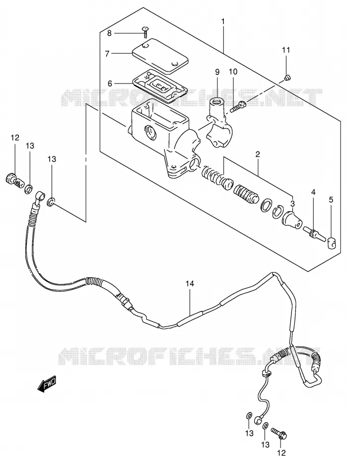 CLUTCH MASTER CYLINDER Suzuki MOTO 800 INTRUDER 2003  VS800GLK3(E22)