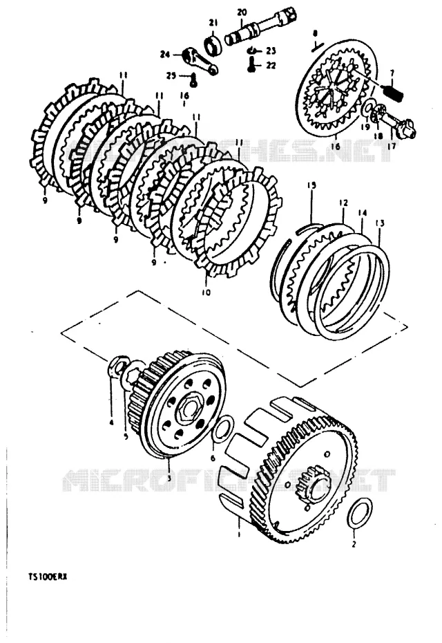 CLUTCH Suzuki MOTO 100 TS-ER 1996  TS100ERT(T/X)
