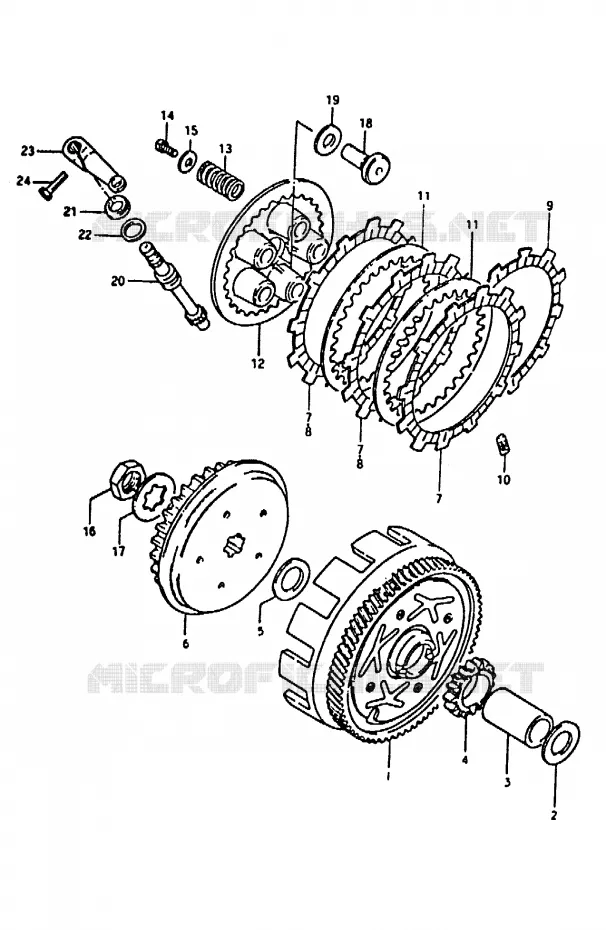 CLUTCH Suzuki MOTO 50 TS-ER 1982  TS50ERKDBZ(Z/D)