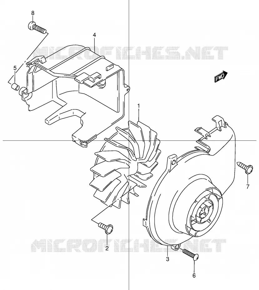 COOLING FAN Suzuki MOTO 50 STREET-MAGIC 1998  TR50SW(E2)