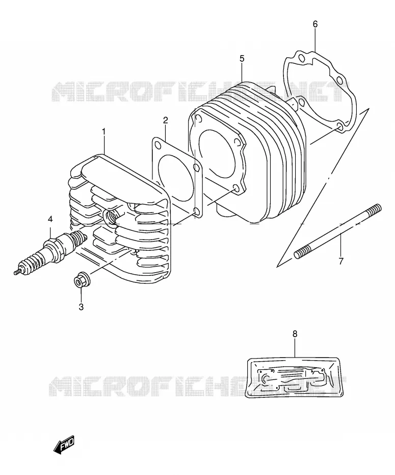 CYLINDER Suzuki MOTO 50 STREET-MAGIC 2000  TR50SY(E2)