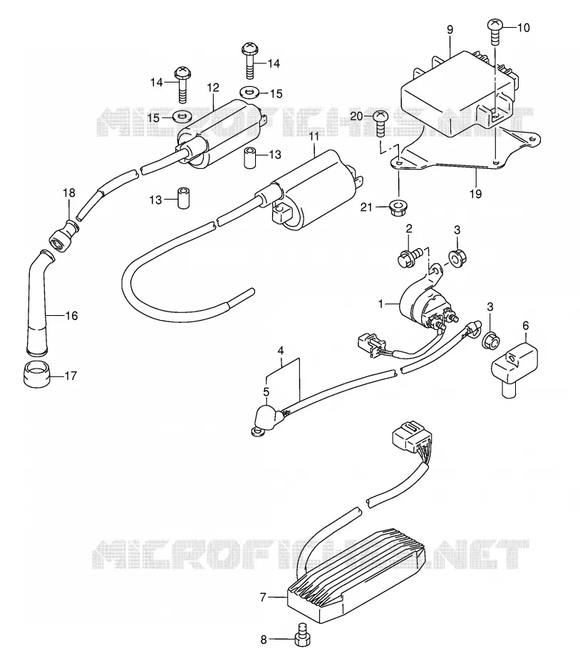 ELECTRICAL (MODEL K5) Suzuki MOTO 800 INTRUDER 2001  VS800GLK1(E3/E28)
