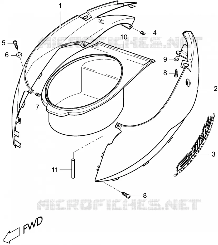 FAIRING Suzuki SCOOTER 50 ESTILETE 2000  UF50ZY