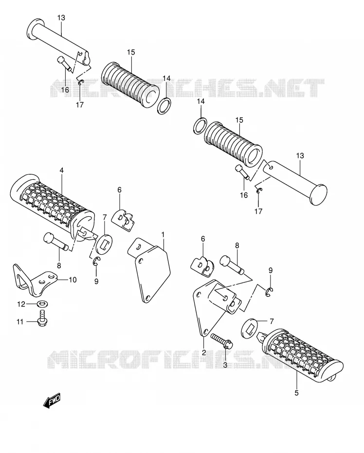 FOOTREST Suzuki MOTO 250 INTRUDER 2005  VL250K5(E19)