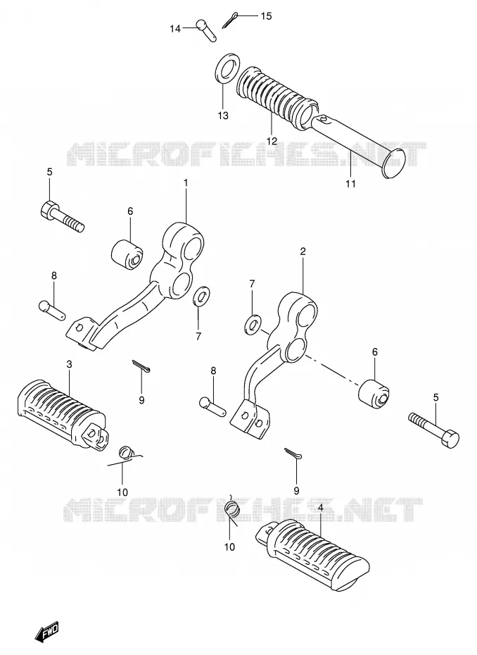 FOOTREST Suzuki MOTO 250 TU 2000  TU250XY(E2)