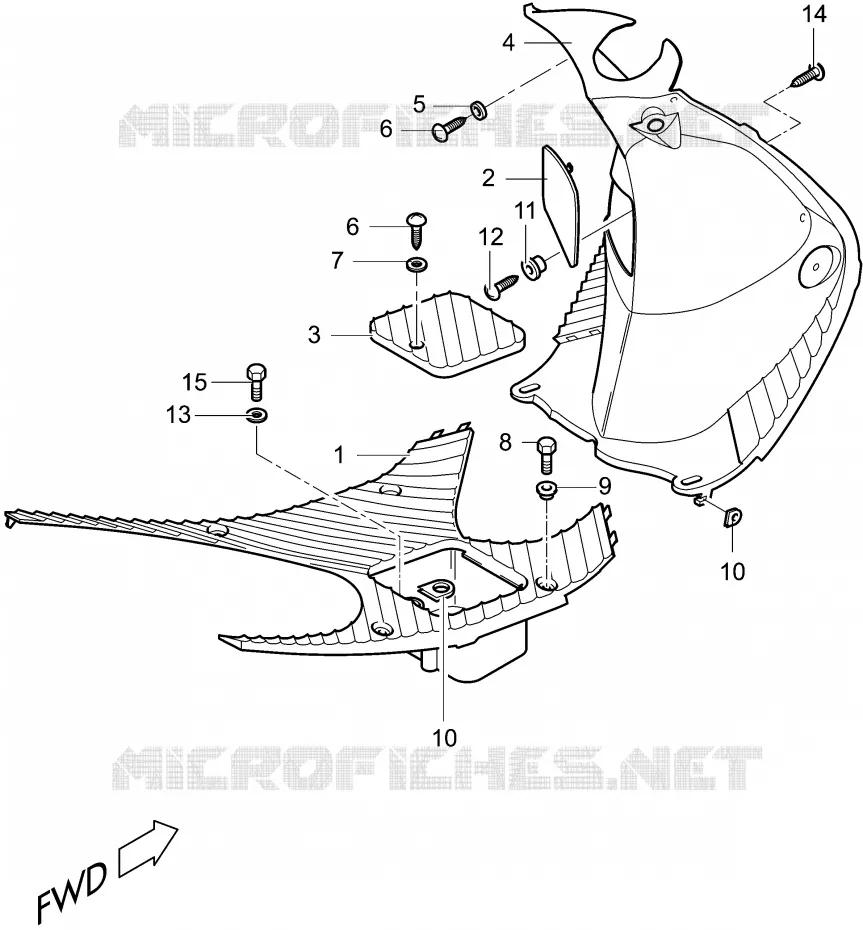 FOOTREST Suzuki SCOOTER 50 ESTILETE 2000  UF50Y