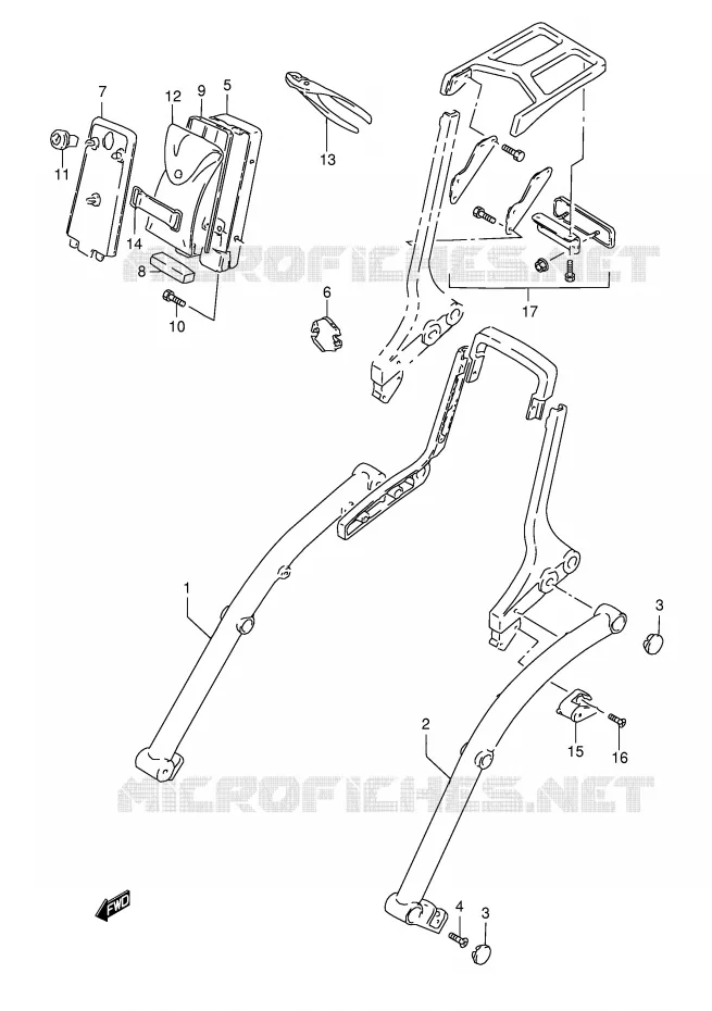 FRAME HANDLE GRIP Suzuki MOTO 800 INTRUDER 2002  VS800GLK2(E22)