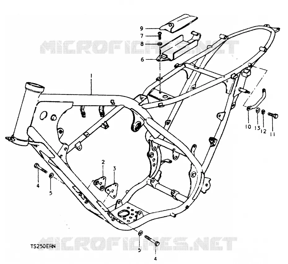 FRAME Suzuki MOTO 250 TS-ER 1992  TS250ERN