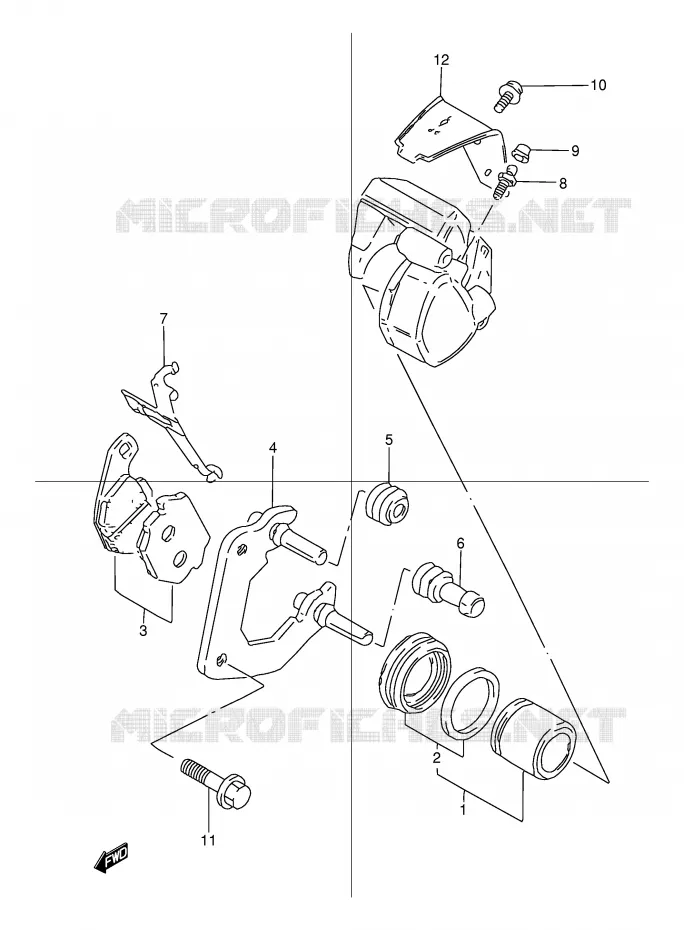 FRONT CALIPER Suzuki MOTO 125 TU 1999  TU125XTUX(E2)
