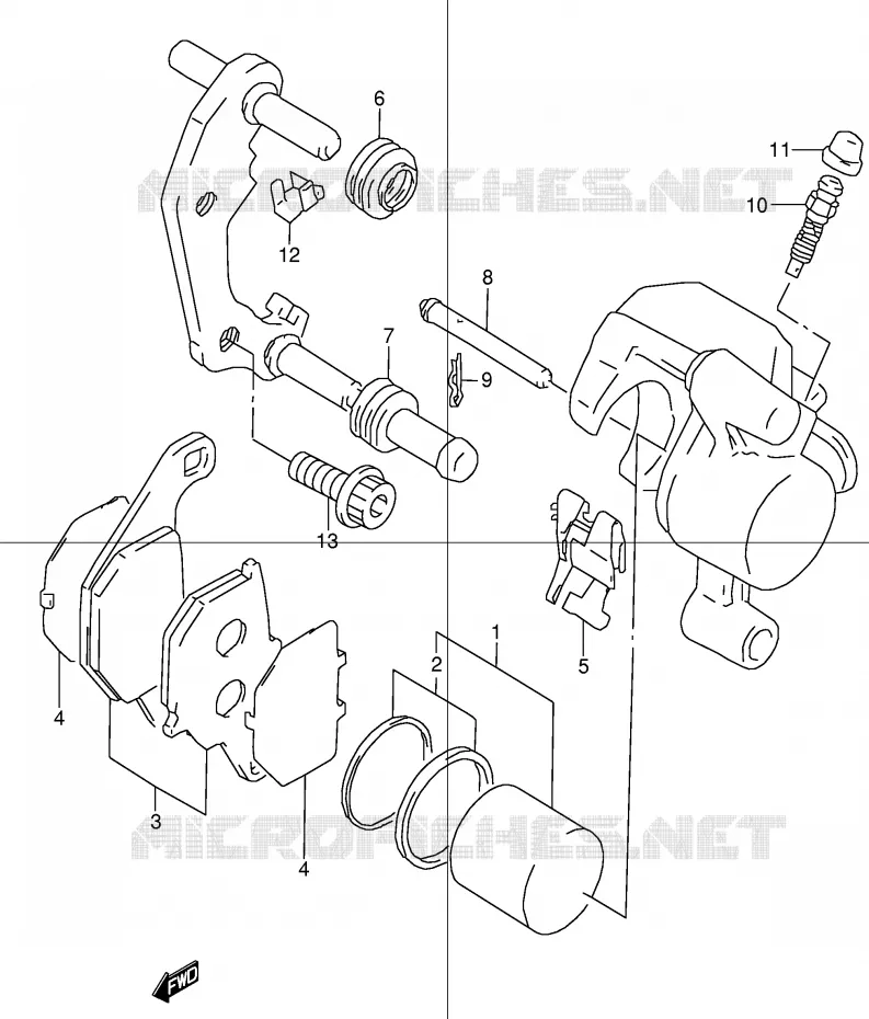 FRONT CALIPER Suzuki MOTO 50 STREET-MAGIC 2000  TR50SY(E2)