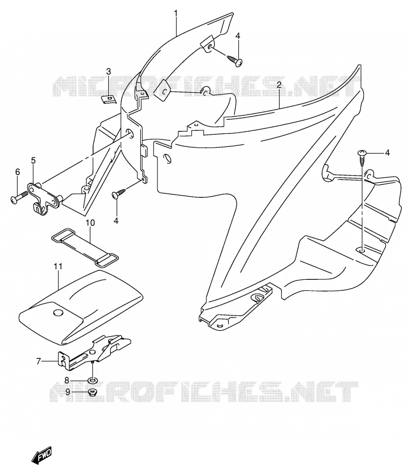 FRONT FAIRING Suzuki SCOOTER 150 UE 2001  UE150CTK1(P19)