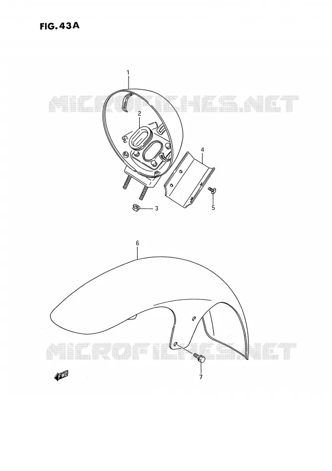 FRONT FENDER (MODEL S) Suzuki MOTO 1400 INTRUDER 1987  VS1400GLPH(E2)