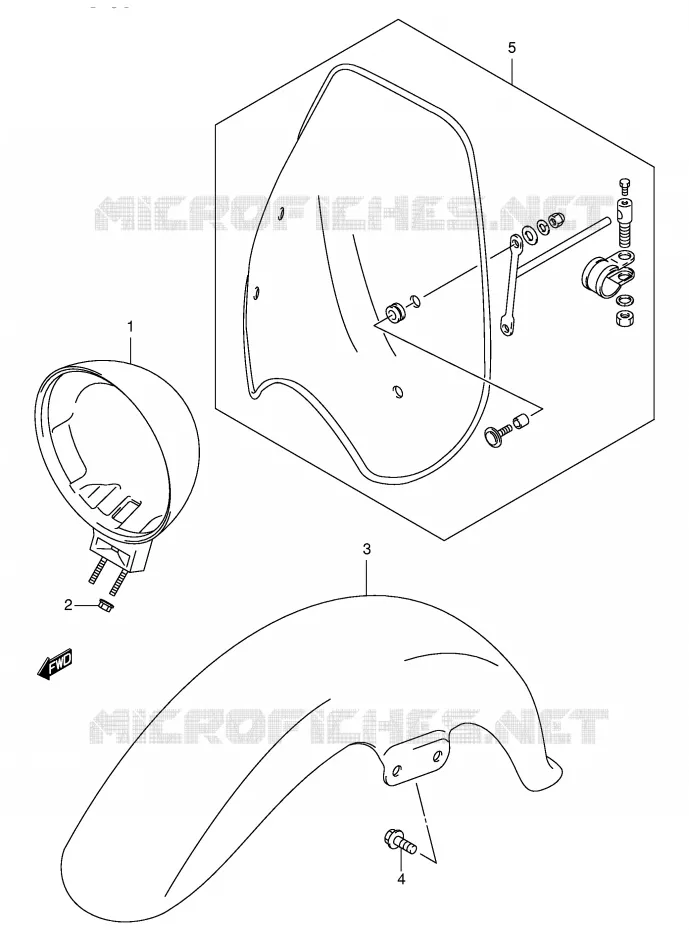 FRONT FENDER Suzuki MOTO 125 INTRUDER 2003  VL125LK3(E2)