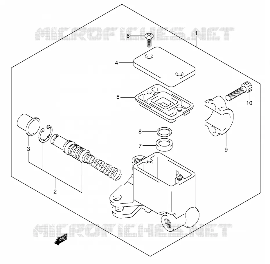 FRONT MASTER CYLINDER (MODEL K2, K3) Suzuki SCOOTER 150 BURGMAN 2004  UH150K4(P19)
