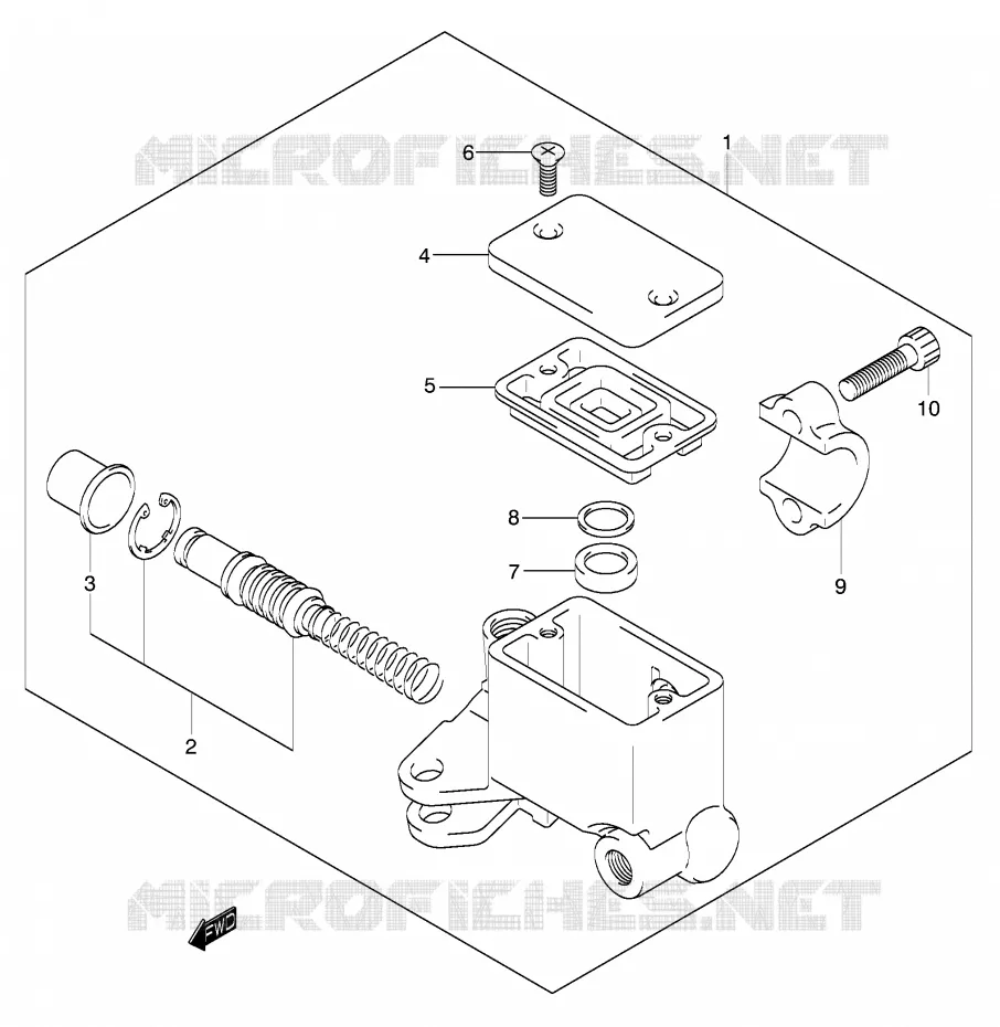 FRONT MASTER CYLINDER (MODEL K4/K5) Suzuki SCOOTER 150 BURGMAN 2004  UH150K4(P19)