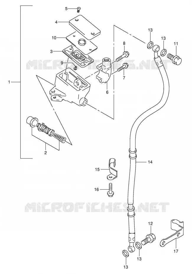 FRONT MASTER CYLINDER Suzuki MOTO 125 INTRUDER 2003  VL125K3(E2)