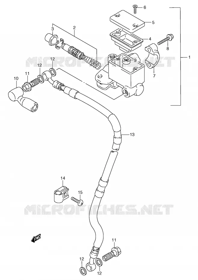 FRONT MASTER CYLINDER Suzuki MOTO 125 TS-R 1989  TS125RK(E2)