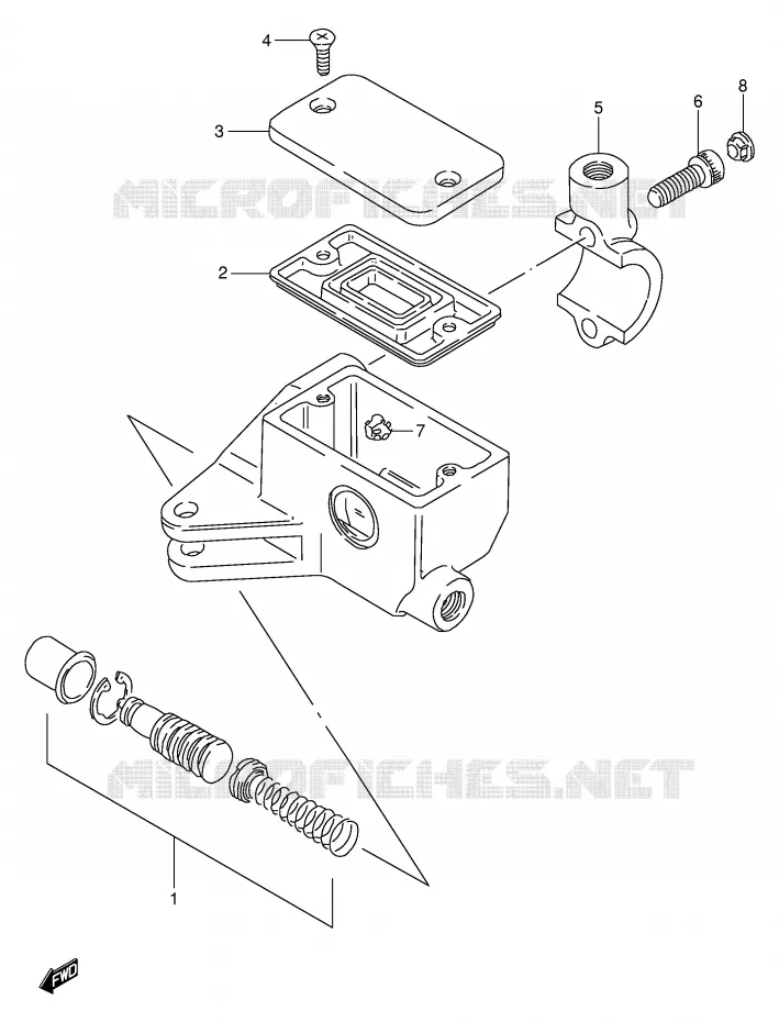 FRONT MASTER CYLINDER Suzuki MOTO 800 INTRUDER 1992  VS800GLN(E2)
