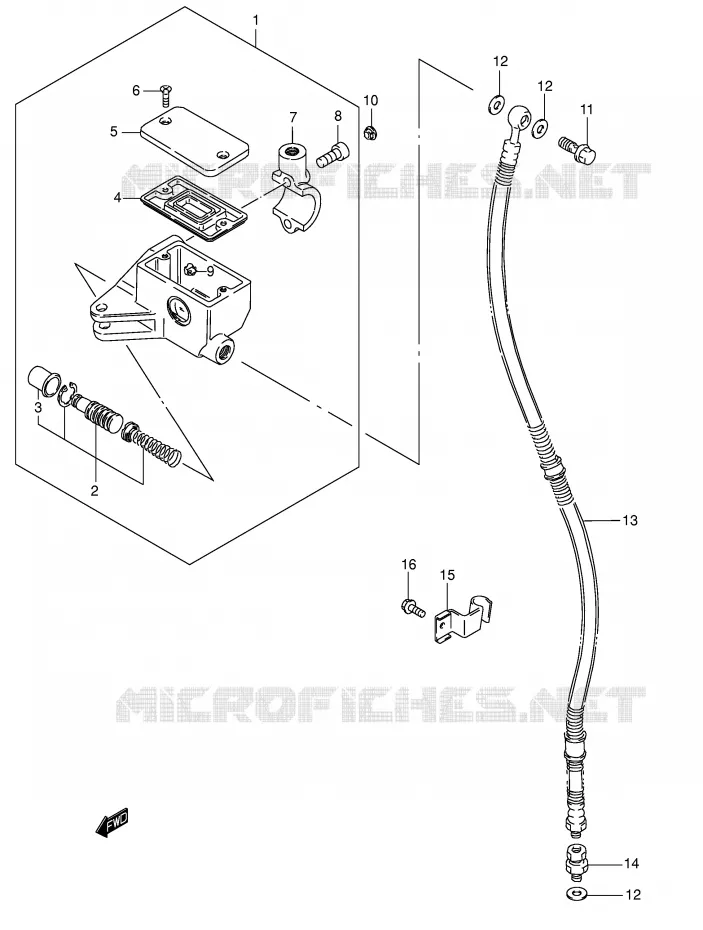 FRONT MASTER CYLINDER Suzuki MOTO 800 INTRUDER 2002  VS800GLK2(E3/E28)