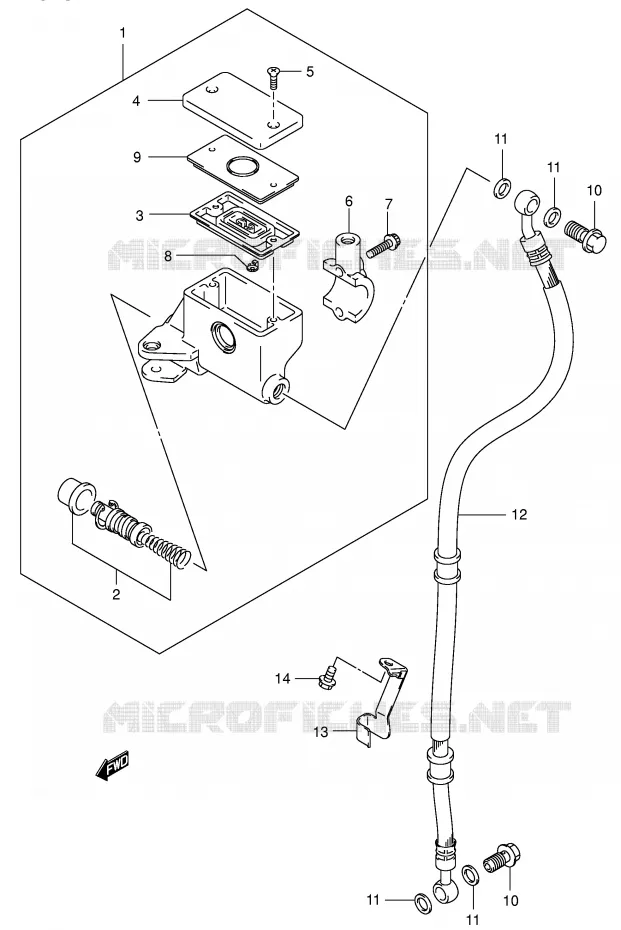 FRONT MASTER CYLINDER Suzuki MOTO 800 VOLUSIA 2004  VL800ZK4(E2)