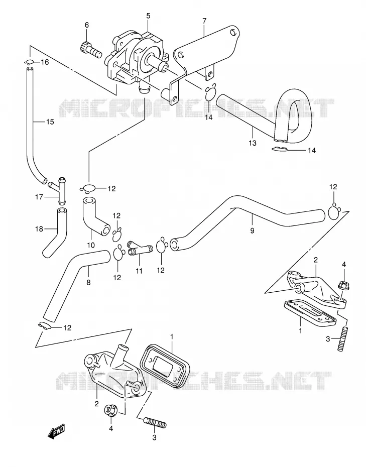 FUEL EVAP SYSTEM Suzuki MOTO 250 INTRUDER 2000  VL250Y(E2)