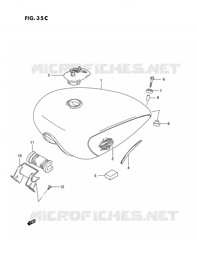 FUEL TANK (MODEL S) Suzuki MOTO 1400 INTRUDER 1987  VS1400GLPH(E2)