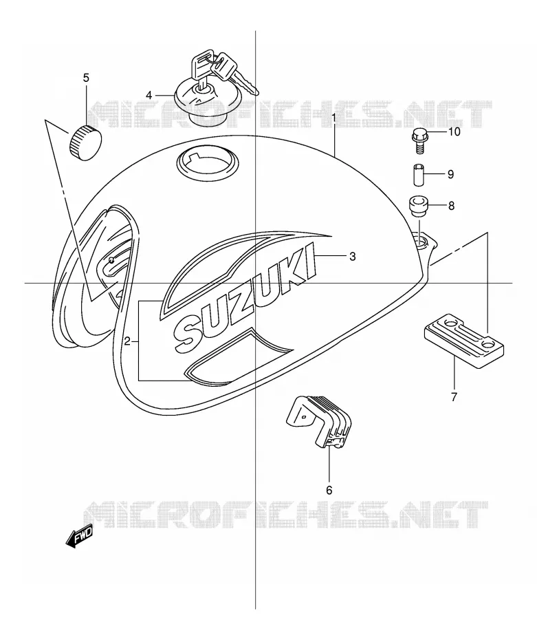 FUEL TANK Suzuki MOTO 125 TU 1999  TU125XTUX(E2)