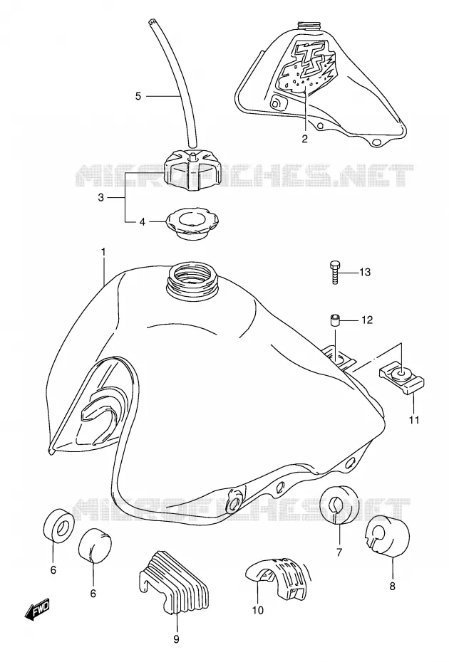 FUEL TANK Suzuki MOTO 50 TS-X 1991  TS50XAM(E4)