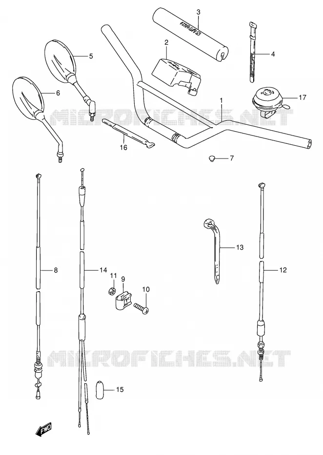 HANDELBAR Suzuki MOTO 50 TS-X 1987  TS50XKH(E1)