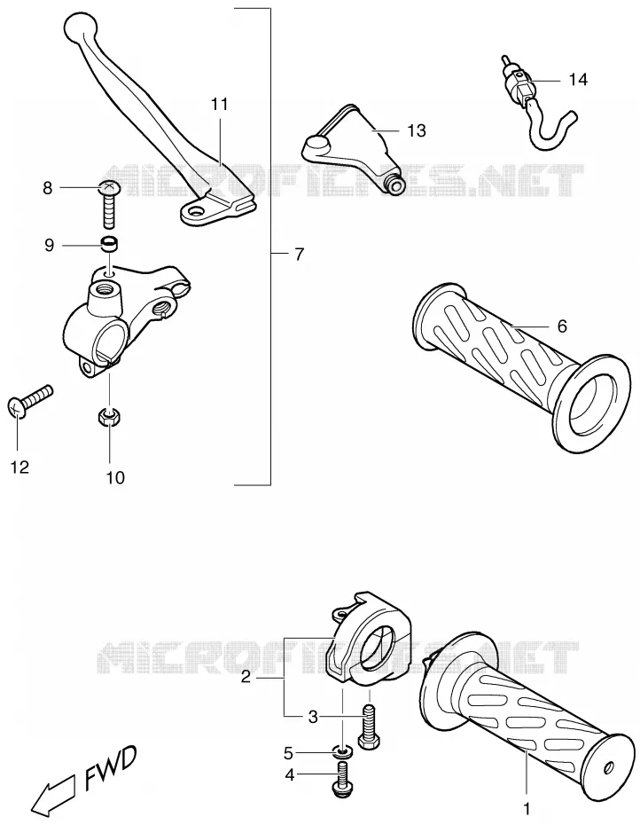 HANDLE GRIP Suzuki SCOOTER 50 ESTILETE 2001  UF50K1