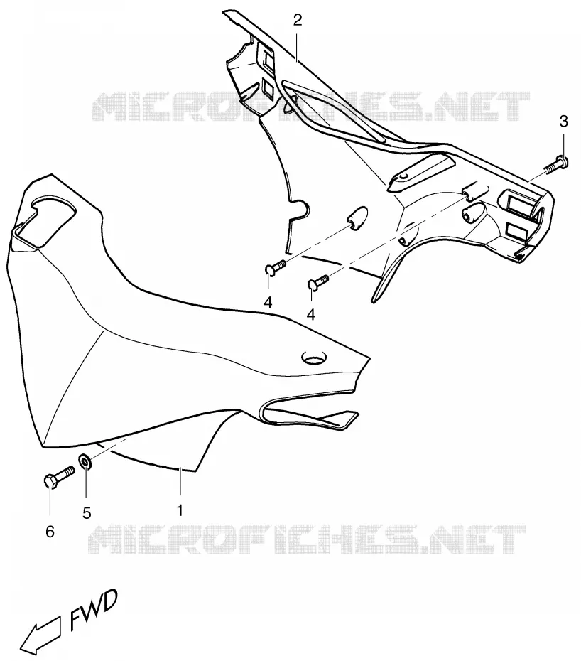 HANDLEBAR FAIRING Suzuki SCOOTER 50 ESTILETE 2000  UF50ZY