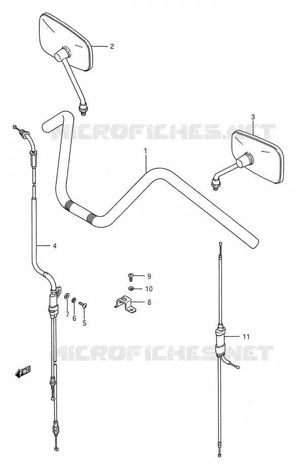 HANDLEBAR (SEE NOTE) Suzuki MOTO 1400 INTRUDER 1994  VS1400GLPR(E28)