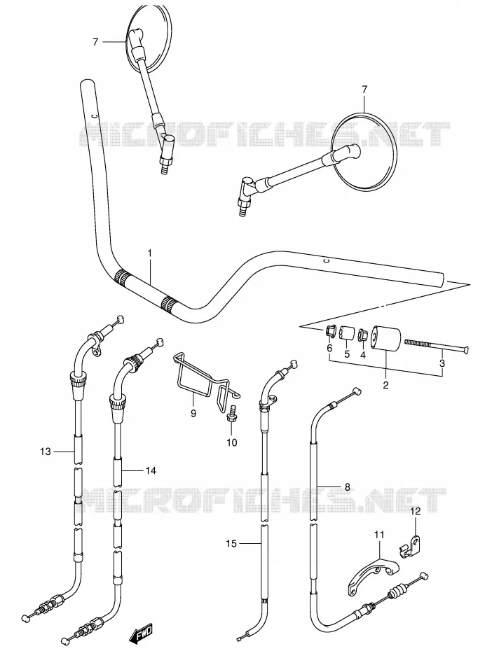 HANDLEBAR Suzuki MOTO 125 INTRUDER 2001  VL125K1(E2)