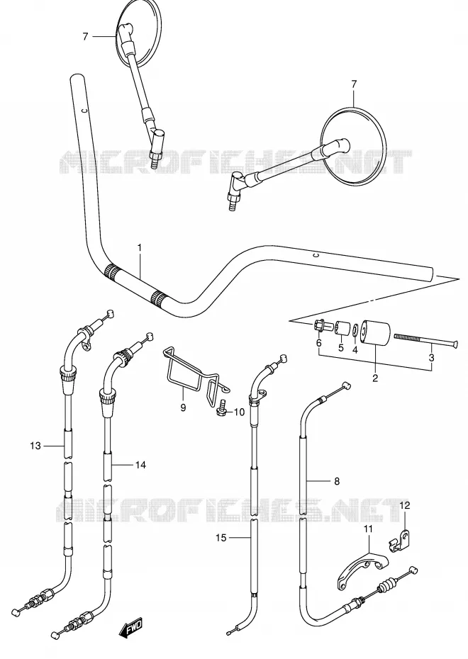 HANDLEBAR Suzuki MOTO 250 INTRUDER 2007  VL250K7(E19)