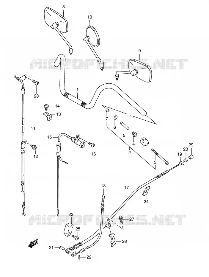 HANDLEBAR Suzuki MOTO 800 INTRUDER 2002  VS800GLK2(E22)